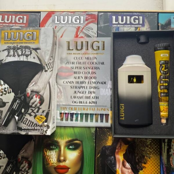 new luigi 2g disposable with prerolls crocodile skin box