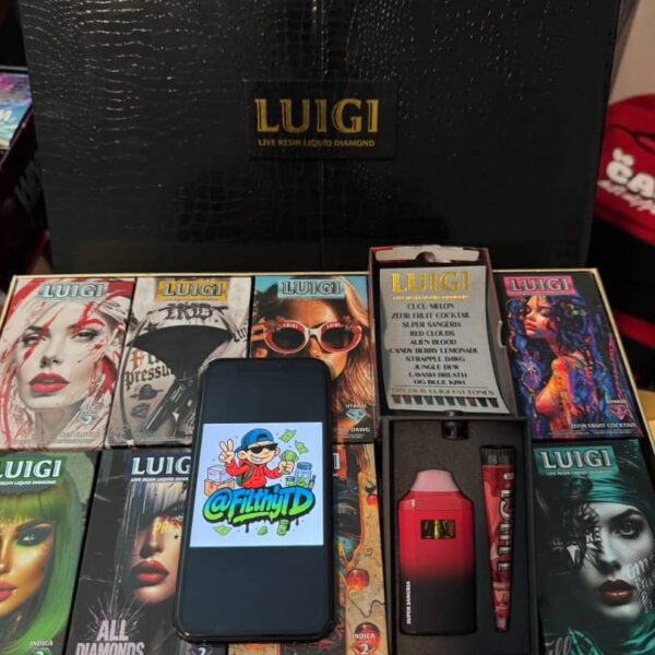 new luigi 2g disposable with prerolls crocodile skin box