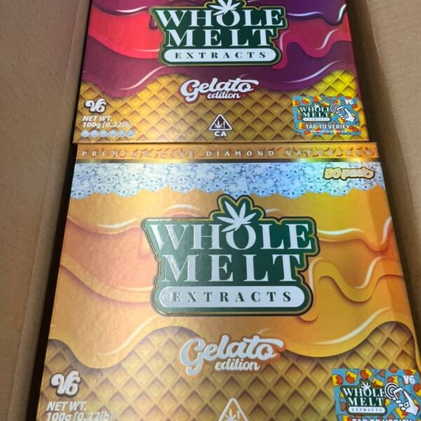 whole melt extracts v6 2g disposable gelato edition