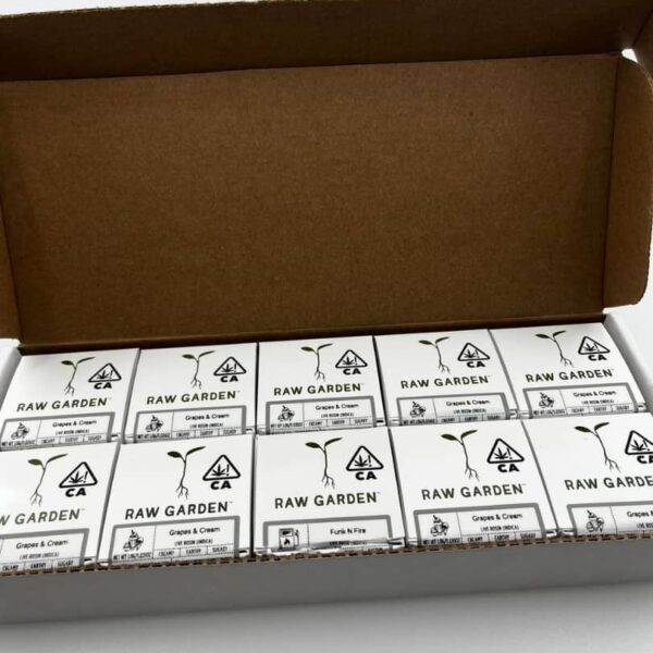 raw garden live rosin 1g grape and cream