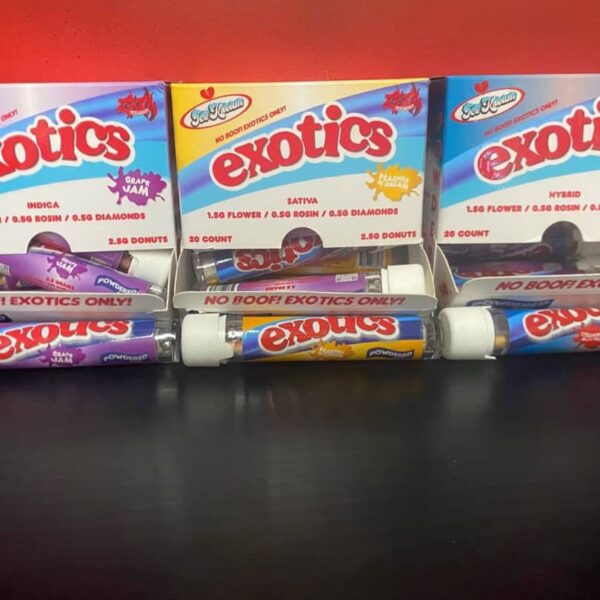 exotics hash hole /1.5g flower/ 0.5 rosin/2.5g donuts