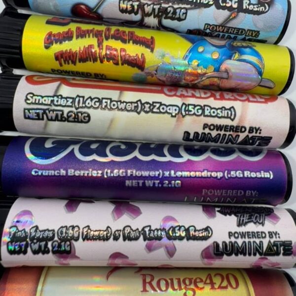 new luminate hash holes 2.1g prerolls