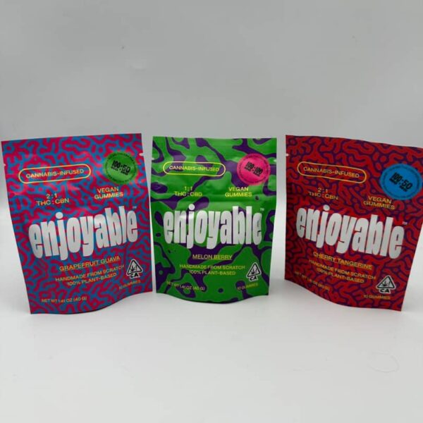 enjoyable cannabis infused vegan gummies 40g