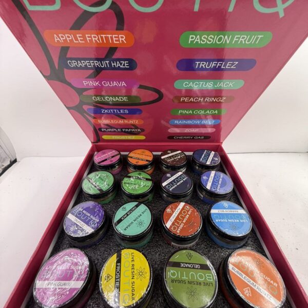 boutiq premium live resin sugar concentrates
