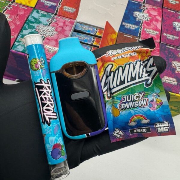 triiio triiiple threat 2g disposable preroll + gummies