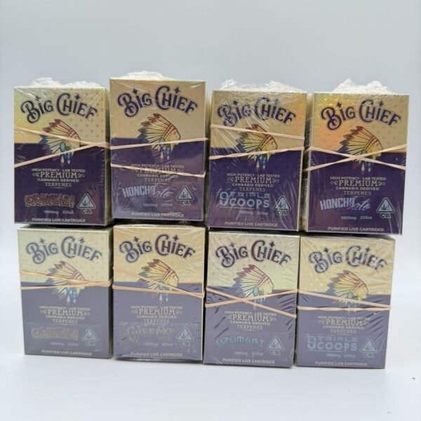 big chief thc purified live cartridges 1g