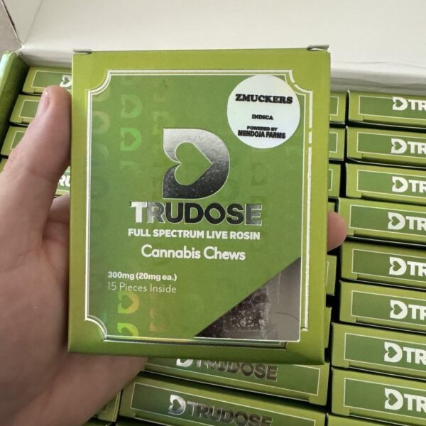 trudose full spectrum live rosin cannabis chews 300mg