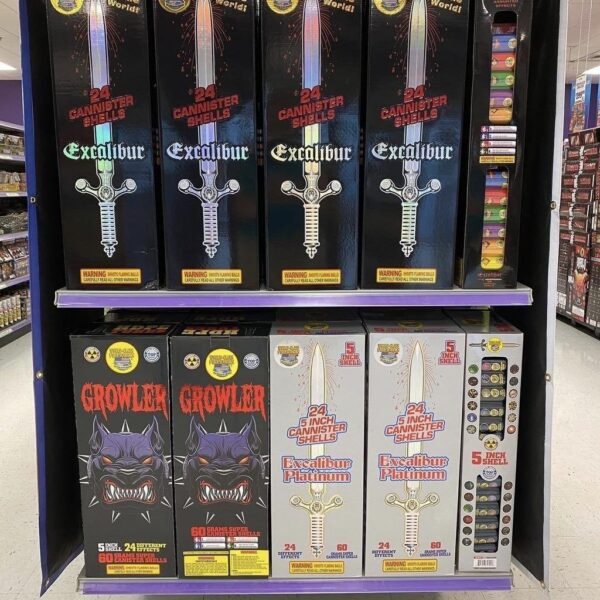 excalibur platinum 24 5inch canister shells fireworks