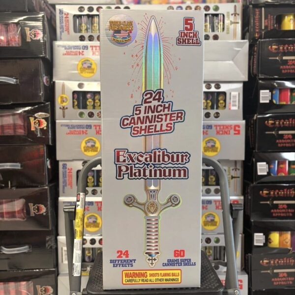 excalibur platinum 24 5inch canister shells fireworks