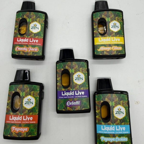 zen extracts 2g disposable liquid live diamond + live resin terpenes