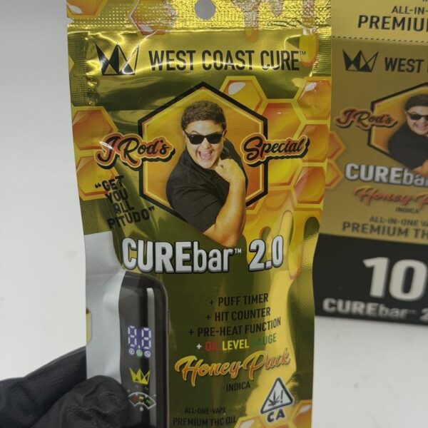west coast curebar 2.5 honey pack premium thc oil