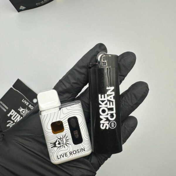 punch 1g live rosin disposable with screen