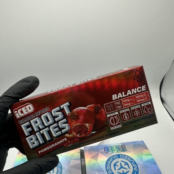 iced frost bites 100mg diamond infused gummies