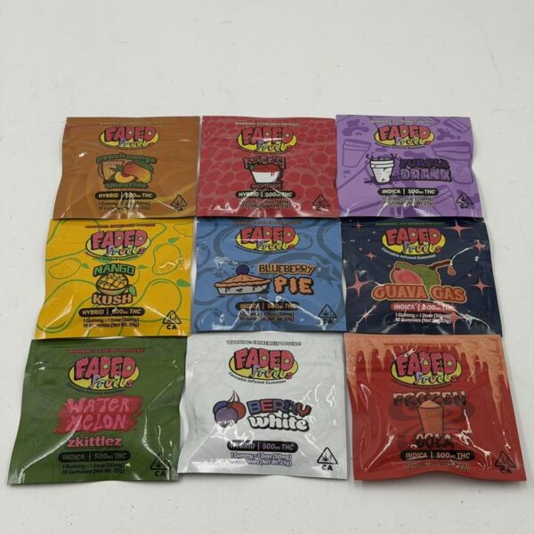 faded fruits 500mg thc gummies
