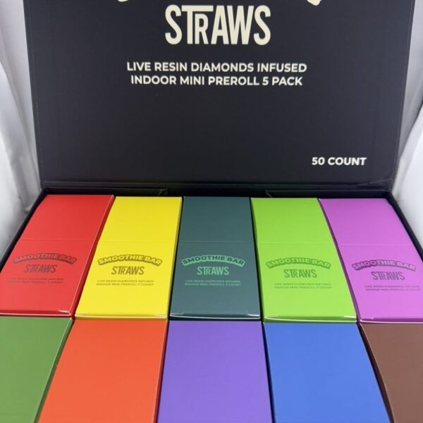 smoothie bar straws infused indoor mini prerolls